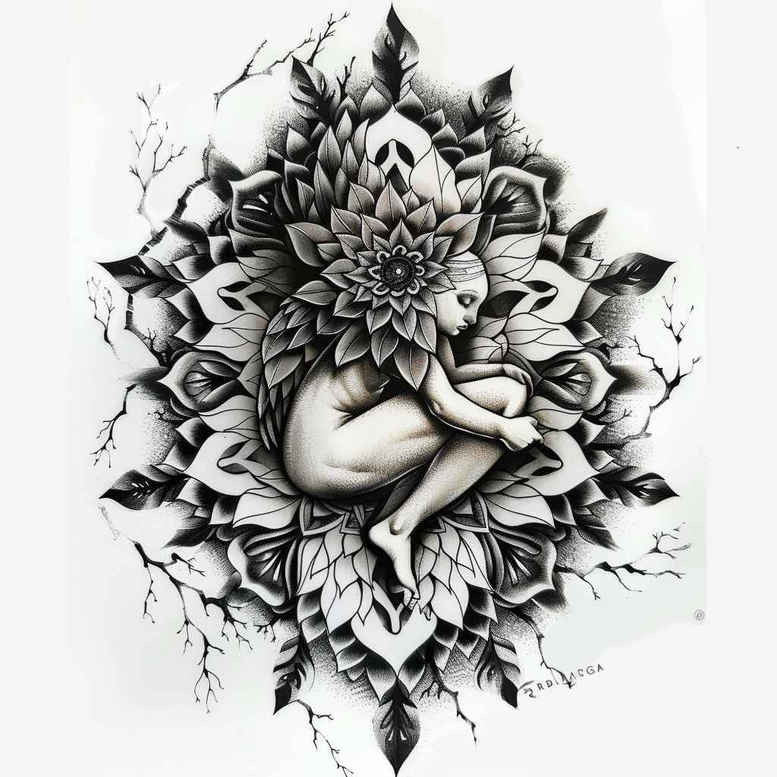 heroine-anatomical-accuracy-crisp-outline – tattoo design ideas free ai generated – Gallery: characters-inkby-ai