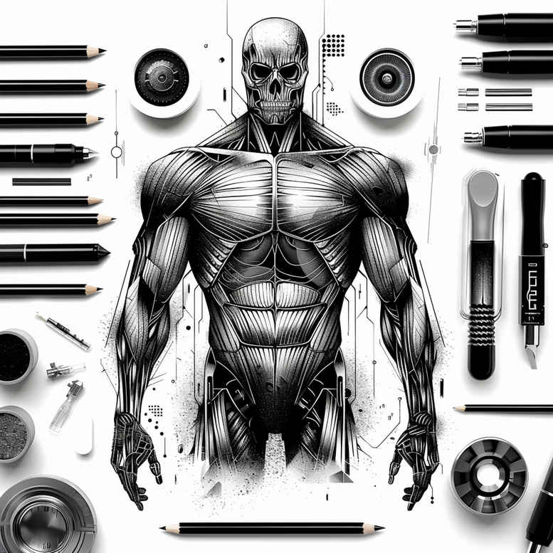 symbolic-figure-shadow-realism-point-minimal – tattoo design ideas free ai generated – Gallery: characters-inkby-ai