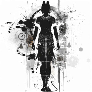 female-figure-micro-detail-miniature – tattoo design ideas free ai generated – Gallery: characters-inkby-ai