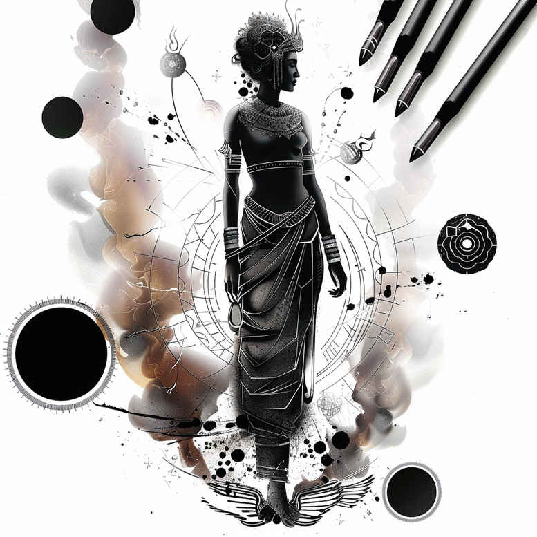 fantasy-figure-naturalistic-miniature – tattoo design ideas free ai generated – Gallery: characters-inkby-ai