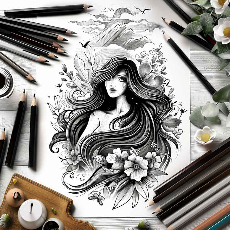 historical-figure-illustrative-style-lightweight – tattoo design ideas free ai generated – Gallery: characters-inkby-ai