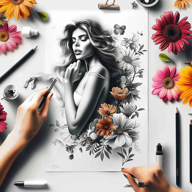 male-figure-realistic-shadowing-pure-design – tattoo design ideas free ai generated – Gallery: characters-inkby-ai