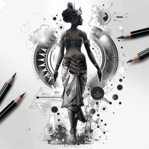 legendary-figure-gradient-tones-uncluttered – tattoo design ideas free ai generated – Gallery: characters-inkby-ai