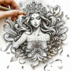 spiritual-figure-volume-effect-precise – tattoo design ideas free ai generated – Gallery: characters-inkby-ai