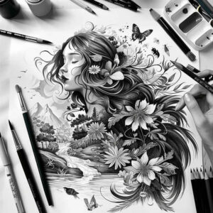 figure-in-shadow-realistic-color-negative-space – tattoo design ideas free ai generated – Gallery: characters-inkby-ai
