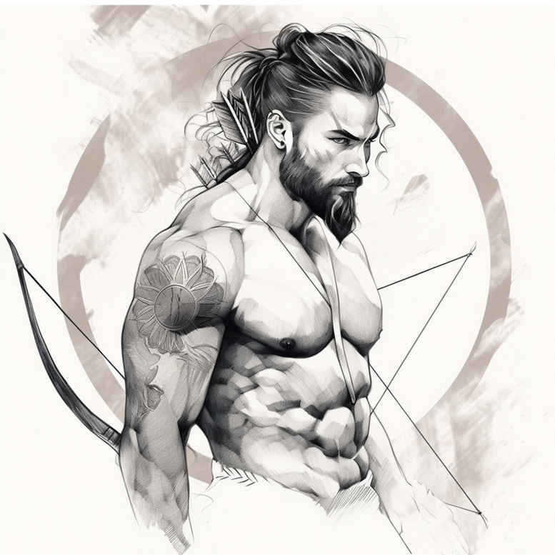 figure-in-shadow-tactile-shading-single-line – tattoo design ideas free ai generated – Gallery: characters-inkby-ai