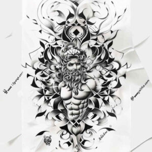 static-figure-gradient-tones-understated – tattoo design ideas free ai generated – Gallery: characters-inkby-ai