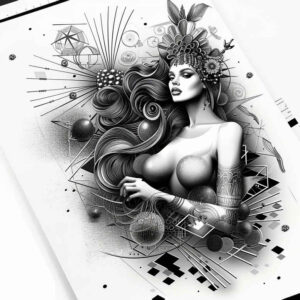 symbolic-figure-depth-illusion-crisp-outline – tattoo design ideas free ai generated – Gallery: characters-inkby-ai