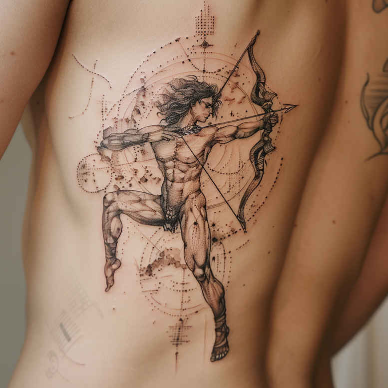 characters tattoo design ideas bright color dynamic poses for upper shoulder