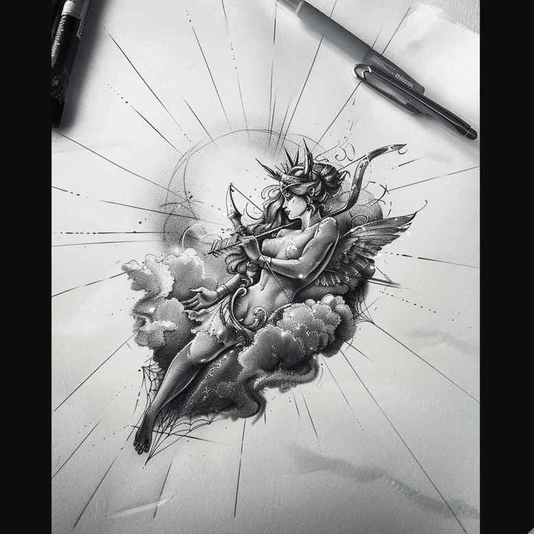 characters tattoo design ideas realistic movement expressive faces for forearm