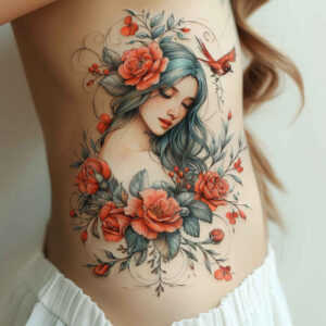 characters tattoo design ideas Surrealism juxtaposition fantasy motifs for ankle