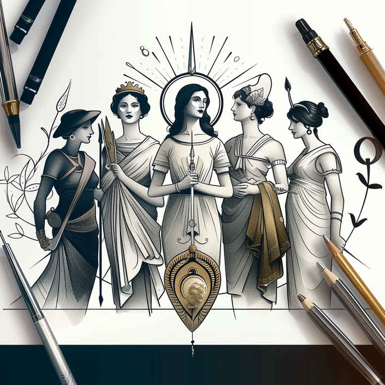 characters tattoo design ideas Surrealism transcendent realistic faces represents perseverance