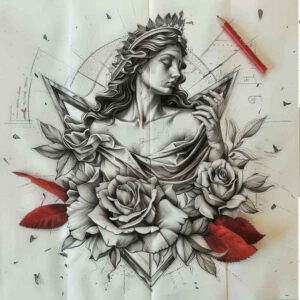 characters tattoo design ideas Realism light play silhouette for hand