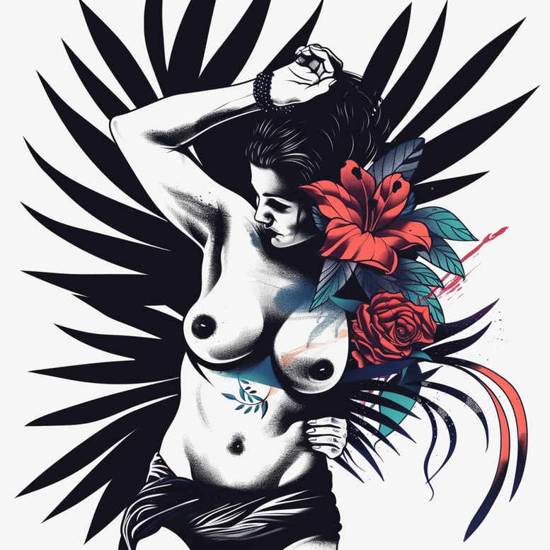 characters tattoo design ideas vivid hues symbolic gestures for ankle