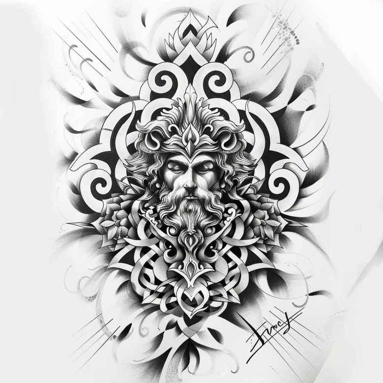 characters tattoo design ideas Surrealism metaphysical unique features for side