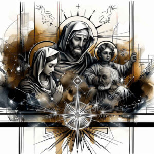 holy-family-figure-realistic-color-for-knee – tattoo design ideas free ai generated – Gallery: christian-characters-inkby-ai