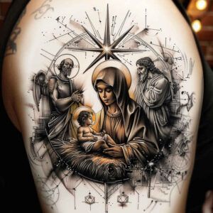 protector-figure-realistic-texture-for-hip – tattoo design ideas free ai generated – Gallery: christian-characters-inkby-ai