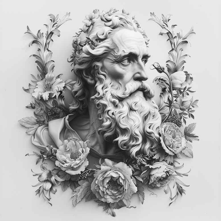 mystical-figure-illusion-of-depth-for-behind-ear – tattoo design ideas free ai generated – Gallery: christian-characters-inkby-ai