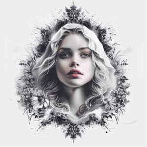 habit-figure-glowing-edges-for-full-back – tattoo design ideas free ai generated – Gallery: christian-characters-inkby-ai