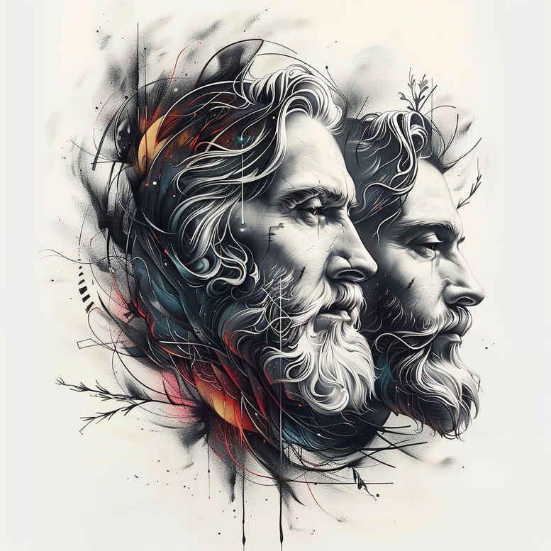 protector-figure-tactile-shading-for-hip – tattoo design ideas free ai generated – Gallery: christian-characters-inkby-ai