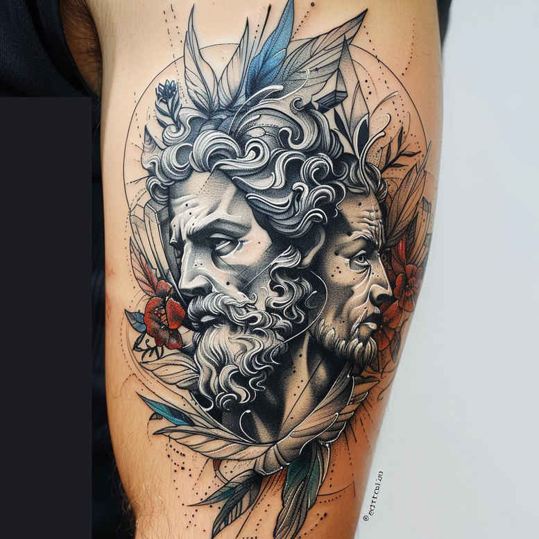 spiritual-guide-light-play-for-ankle – tattoo design ideas free ai generated – Gallery: christian-characters-inkby-ai