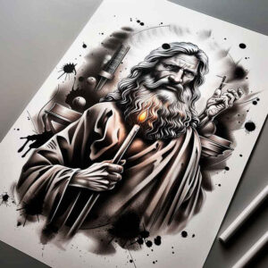 crucifix-figure-smooth-complexion-for-ribs – tattoo design ideas free ai generated – Gallery: christian-characters-inkby-ai