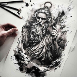 martyr-figure-high-definition-for-calf – tattoo design ideas free ai generated – Gallery: christian-characters-inkby-ai
