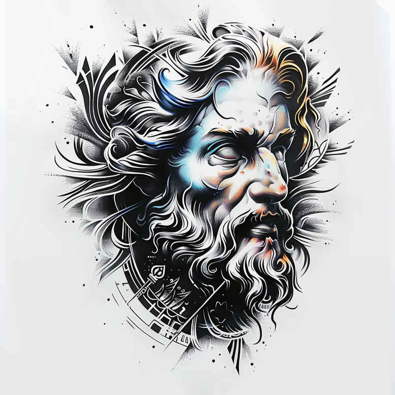 apocalyptic-figure-perfect-proportions-for-shoulder-blade – tattoo design ideas free ai generated – Gallery: christian-characters-inkby-ai
