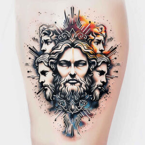 robed-figure-lifelike-eyes-for-wrist – tattoo design ideas free ai generated – Gallery: christian-characters-inkby-ai