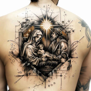 biblical-figure-ai-generated-realism-for-lower-back – tattoo design ideas free ai generated – Gallery: christian-characters-inkby-ai