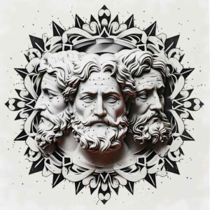 saint-figure-natural-contours-for-arm – tattoo design ideas free ai generated – Gallery: christian-characters-inkby-ai
