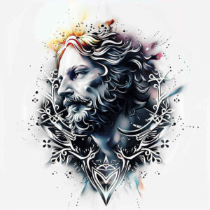 praying-figure-realistic-texture-for-upper-thigh – tattoo design ideas free ai generated – Gallery: christian-characters-inkby-ai