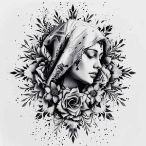 christian-characters tattoo design ideas Realism precise gradient church motifs shows strength