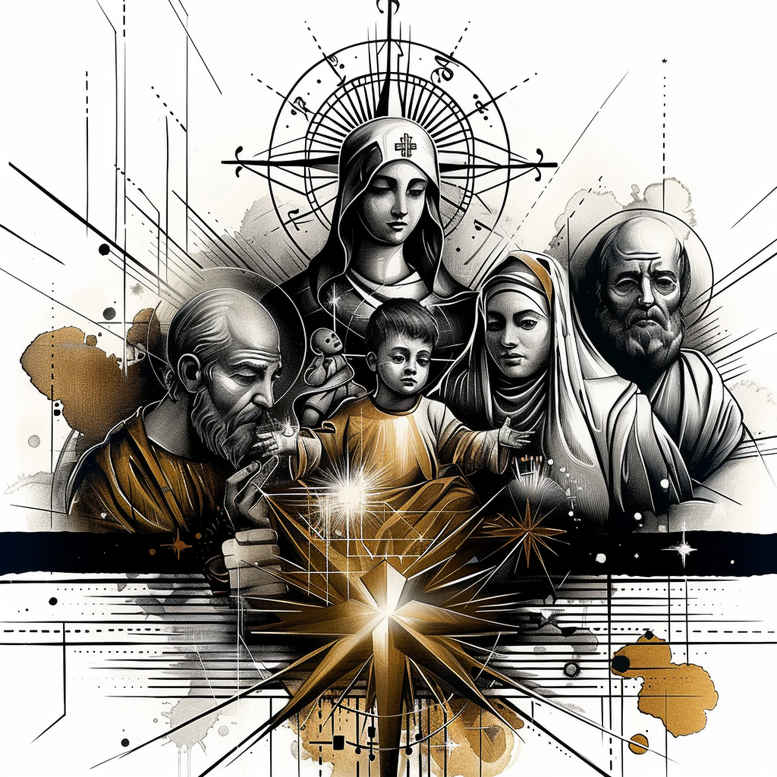 christian-characters tattoo design ideas vivid detail divine grace for calf