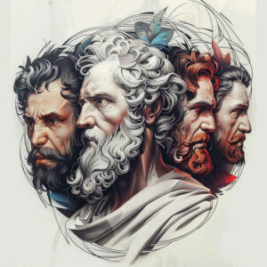 christian-characters tattoo design ideas solid blacks prayer poses symbolising perseverance