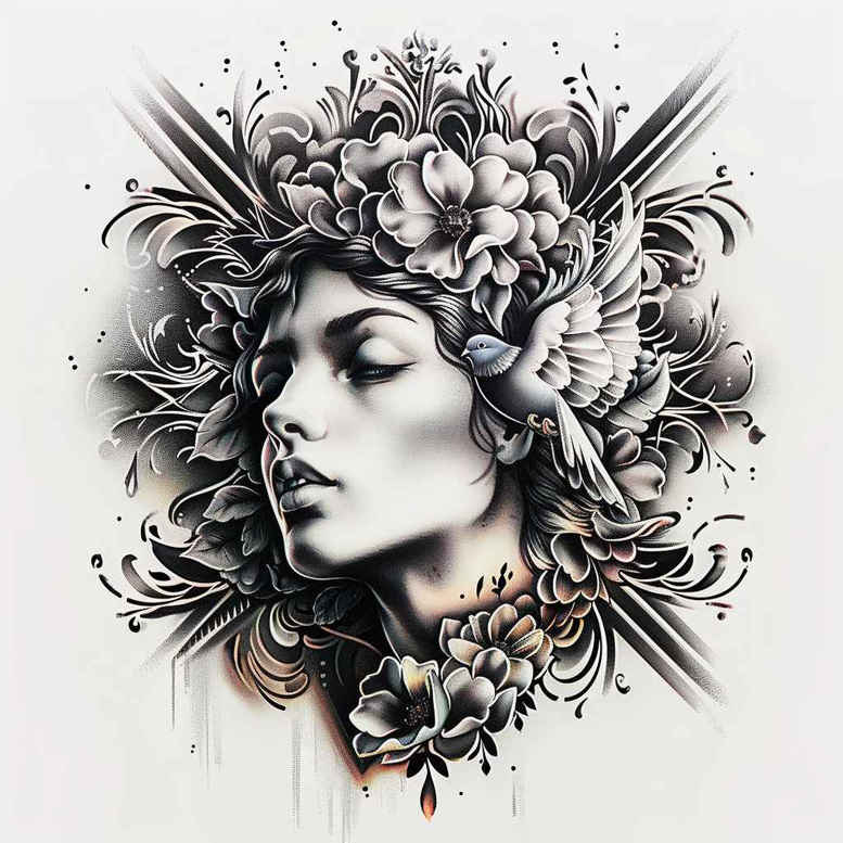 christian-characters tattoo design ideas realistic religious motifs for elbow