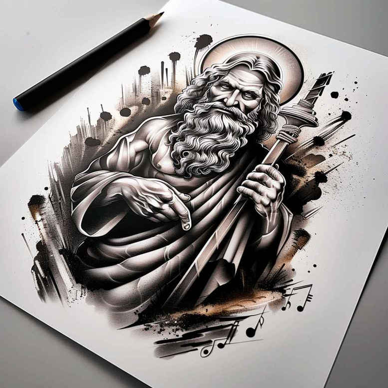 christian-characters tattoo design ideas smooth complexion sacred art embodying endurance