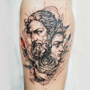 christian-characters tattoo design ideas matte-finish spiritual expressions symbol of endurance