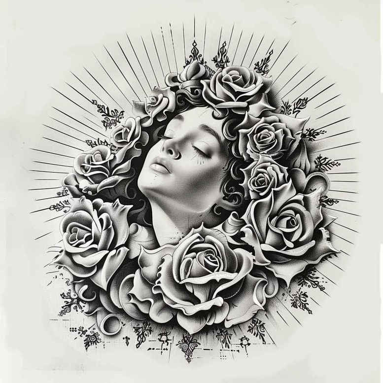 christian-characters tattoo design ideas Surrealism transcendent spiritual expressions symbol of perseverance