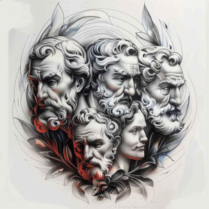 christian-characters tattoo design ideas displaced objects symbolic gestures for hand