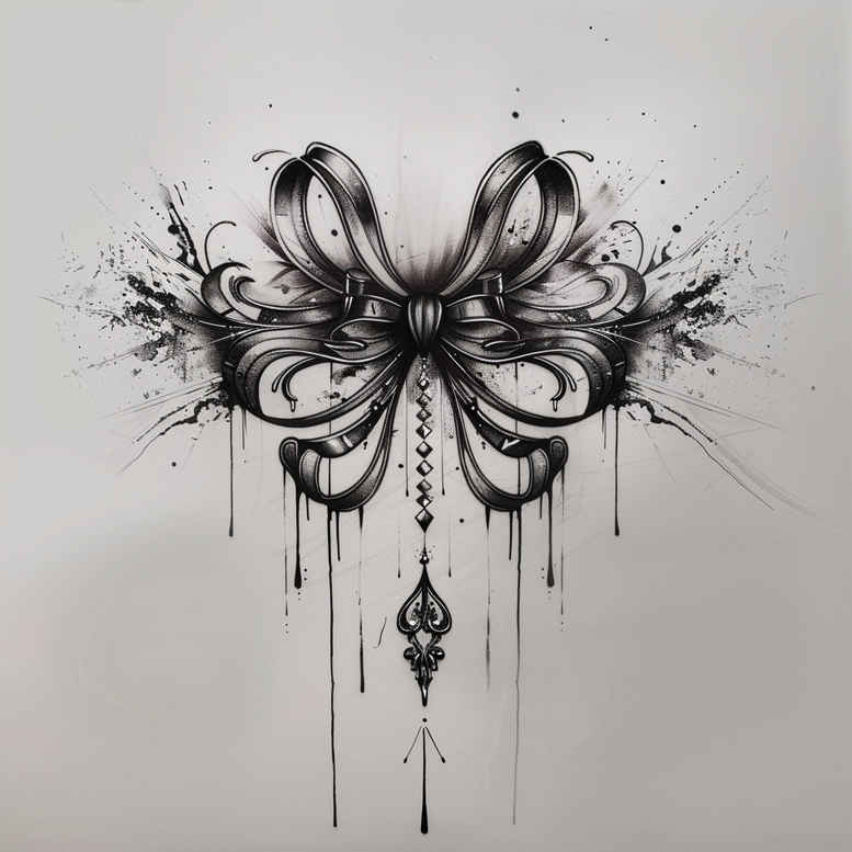 tied-bow-mini-geometry-for-wrist-side – tattoo design ideas free ai generated – Gallery: cockades-inkby-ai