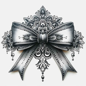 neck-bow-petite-for-chest – tattoo design ideas free ai generated – Gallery: cockades-inkby-ai