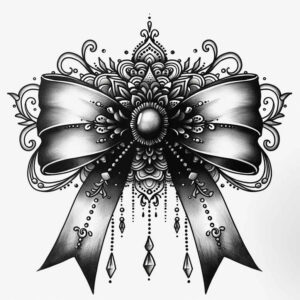 bow-symbol-quiet-for-scapula – tattoo design ideas free ai generated – Gallery: cockades-inkby-ai