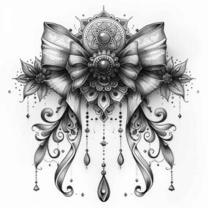 bow-design-empty-space-for-hip – tattoo design ideas free ai generated – Gallery: cockades-inkby-ai
