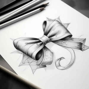 ornate-bow-gentle-for-elbow – tattoo design ideas free ai generated – Gallery: cockades-inkby-ai