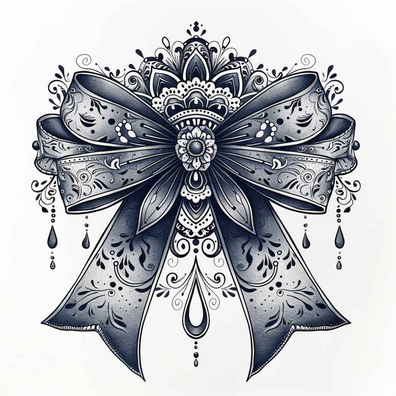 bow-silhouette-no-shading-for-wrist-side – tattoo design ideas free ai generated – Gallery: cockades-inkby-ai