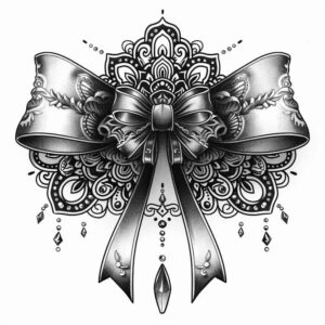 gift-ribbon-whisper-line-for-toe – tattoo design ideas free ai generated – Gallery: cockades-inkby-ai