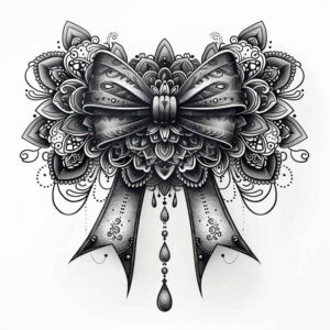 bow-pattern-soft-touch-for-knee – tattoo design ideas free ai generated – Gallery: cockades-inkby-ai