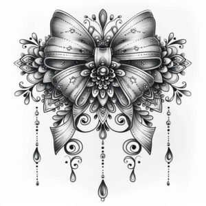 gift-ribbon-mini-ink-for-full-back – tattoo design ideas free ai generated – Gallery: cockades-inkby-ai