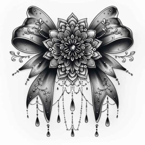 bow-silhouette-soft-curve-for-inner-arm – tattoo design ideas free ai generated – Gallery: cockades-inkby-ai